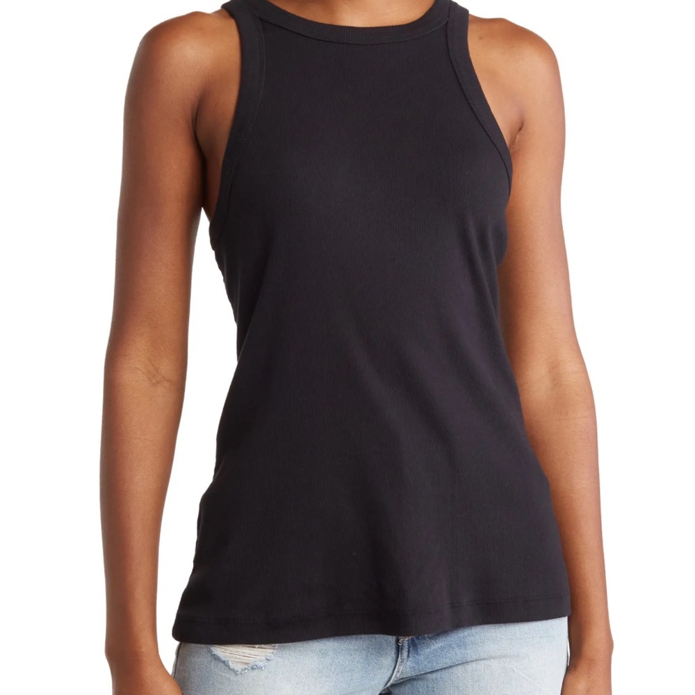 James Perse Ribbed Racerback tank size 2 - Picture 3 of 5